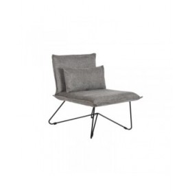 Poltrona DKD Home Decor 66 x 78 x 75 cm Nero Grigio Metallo