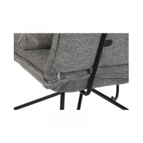 Poltrona DKD Home Decor 66 x 78 x 75 cm Nero Grigio Metallo