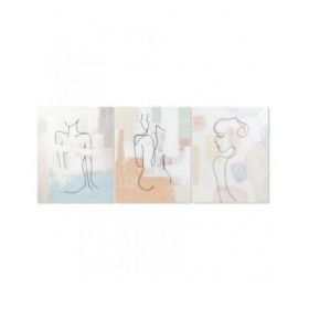 Quadro DKD Home Decor 80 x 3,7 x 100 cm Astratto Moderno (3 Pezzi)