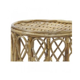 Set di 3 tavoli DKD Home Decor 39 x 39 x 41 cm Naturale vimini