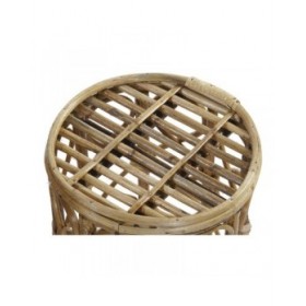 Set di 3 tavoli DKD Home Decor 39 x 39 x 41 cm Naturale vimini