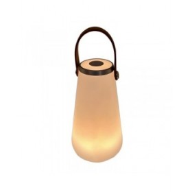 Lampada da tavolo DKD Home Decor Bianco Marrone 13,5 x 13,5 x 23 cm