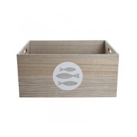 Scatola Decorativa DKD Home Decor Naturale Legno MDF Spirali Mediterraneo 50 x 40 x 22,5 cm