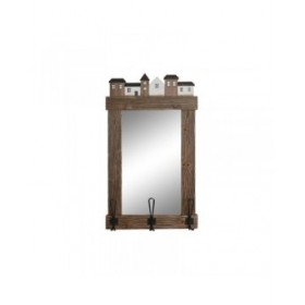 Specchio da parete DKD Home Decor Marrone Finitura invecchiata 40 x 9 x 68 cm