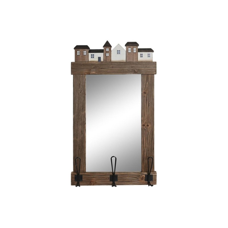 Specchio da parete DKD Home Decor Marrone Finitura invecchiata 40 x 9 x 68 cm