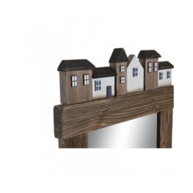 Specchio da parete DKD Home Decor Marrone Finitura invecchiata 40 x 9 x 68 cm