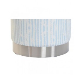 Poggiapiedi DKD Home Decor Azzurro Bianco Metallo Righe Mediterraneo 34 x 34 x 40 cm