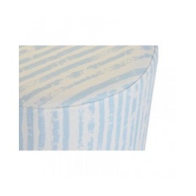 Poggiapiedi DKD Home Decor Azzurro Bianco Metallo Righe Mediterraneo 34 x 34 x 40 cm