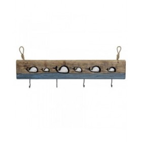 Appendiabiti da parete DKD Home Decor Finitura invecchiata Metallo Legno (85 x 4 x 33 cm)