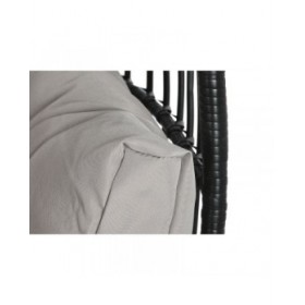 Poltrona da giardino DKD Home Decor Nero Grigio Metallo rattan sintetico 99 x 71 x 147 cm