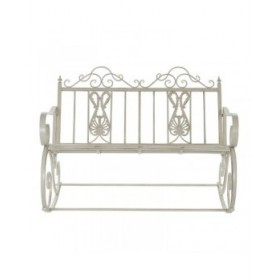 Sedia a Dondolo DKD Home Decor Metallo Alluminio Bianco (118 x 90 x 92 cm)