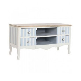 Mobile TV DKD Home Decor Bianco Blu cielo (120 x 48 x 60 cm)