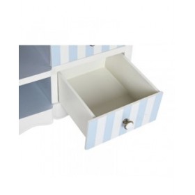 Mobile TV DKD Home Decor Bianco Blu cielo (120 x 48 x 60 cm)