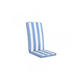 Cuscino per sedie DKD Home Decor Bianco Blu cielo 42 x 4 x 115 cm