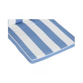 Cuscino per sedie DKD Home Decor Bianco Blu cielo 42 x 4 x 115 cm