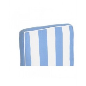 Cuscino per sedie DKD Home Decor Bianco Blu cielo 42 x 4 x 115 cm