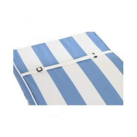 Cuscino per sedie DKD Home Decor Bianco Blu cielo 42 x 4 x 115 cm