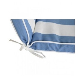 Cuscino per Lettino DKD Home Decor Amaca Bianco Blu cielo 190 x 60 x 5 cm