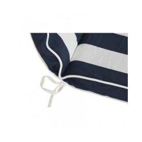Cuscino DKD Home Decor Bianco Blu Marino Righe 42 x 4 x 115 cm