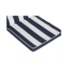 Cuscino DKD Home Decor Bianco Blu Marino Righe 42 x 4 x 115 cm