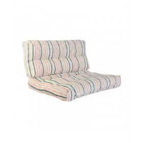 Cuscino DKD Home Decor Da terreno Multicolore Alluminio Righe 120 x 80 x 16 cm