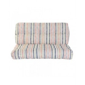 Cuscino DKD Home Decor Da terreno Multicolore Alluminio Righe 120 x 80 x 16 cm
