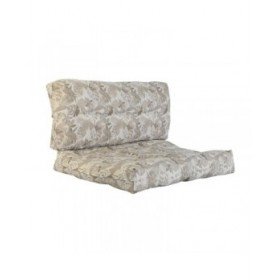 Cuscino DKD Home Decor Da terreno Grigio Marrone Chiaro Alluminio Foglia della pianta 120 x 80 x 16 cm