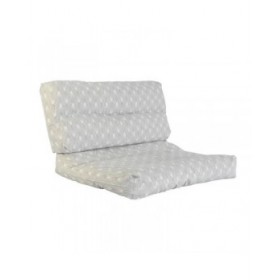 Cuscino DKD Home Decor Da terreno Bianco Verde Grigio chiaro Bambù Alluminio 120 x 80 x 16 cm