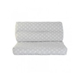 Cuscino DKD Home Decor Da terreno Bianco Verde Grigio chiaro Bambù Alluminio 120 x 80 x 16 cm