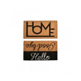 Zerbino DKD Home Decor Nero Marrone Gomma (75 x 45 x 1,5 cm) (2 Unità)