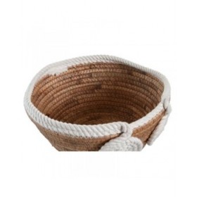 Centrotavola DKD Home Decor 30 x 30 x 14 cm Naturale Bianco Boho