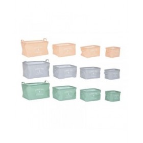 Set di Cestini DKD Home Decor 39 x 27 x 24 cm Tela Moderno (3 Unità)