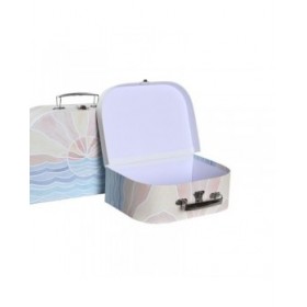 Set di Scatole Decorative DKD Home Decor Multicolore Metallo Cartone 28 x 9,5 x 20 cm (2 Unità)