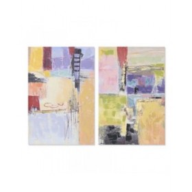 Quadro DKD Home Decor Astratto Città (60 x 3 x 90 cm) (2 Unità)