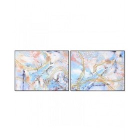 Quadro DKD Home Decor 122 x 4,5 x 92 cm Astratto Moderno (2 Unità)