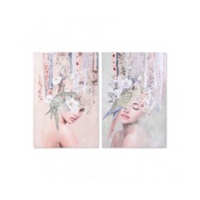 Quadro DKD Home Decor Moderno chica 80 x 3 x 120 cm (2 Unità)