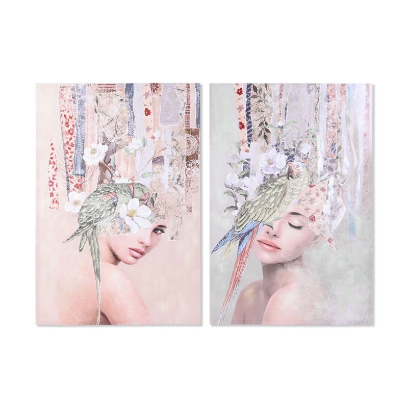Quadro DKD Home Decor Moderno chica 80 x 3 x 120 cm (2 Unità)