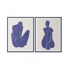 Quadro DKD Home Decor Donna 60 x 4 x 80 cm Moderno (2 Unità)