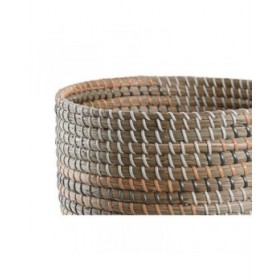 Set di Cestini DKD Home Decor 28 x 28 x 22 cm Tropicale Erba di mare
