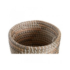 Set di Cestini DKD Home Decor 28 x 28 x 22 cm Tropicale Erba di mare