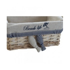 Set di Cestini DKD Home Decor 48 x 38 x 13 cm Poliestere Spirali (5 Unità)
