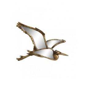 Statua Decorativa DKD Home Decor 35,5 x 26 x 2 cm Dorato Uccello