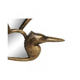 Statua Decorativa DKD Home Decor 35,5 x 26 x 2 cm Dorato Uccello