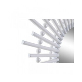 Specchio da parete DKD Home Decor Scandi Cristallo Naturale Bianco polipropilene (50 x 2,5 x 50 cm) (2 Unità)