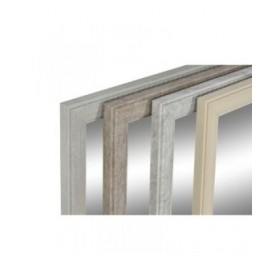 Specchio da parete DKD Home Decor Bianco Beige Grigio scuro 36 x 2 x 66 cm (4 Unità)
