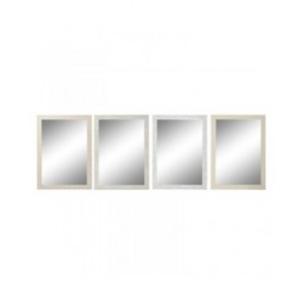 Specchio da parete DKD Home Decor Avorio 70 x 2 x 97 cm (4 Unità)