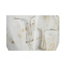 Statua Decorativa DKD Home Decor 23 x 10 x 30 cm Viso Dorato Alluminio Bianco