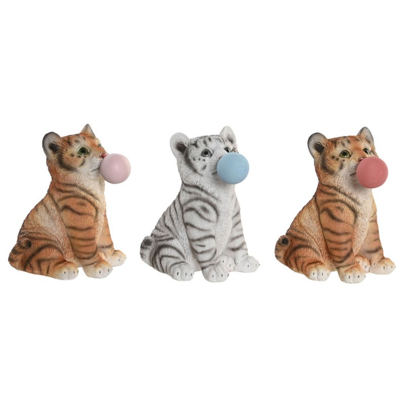 Statua Decorativa DKD Home Decor 13,5 x 11 x 15 cm Resina Gatto (3 Unità)
