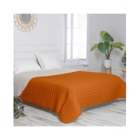 Trapunta Reversibile HappyFriday Basic Dash Arancio 240 x 260 cm