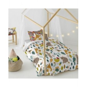Set di copripiumino HappyFriday Moshi Moshi Harvestwood Multicolore Singolo 2 Pezzi